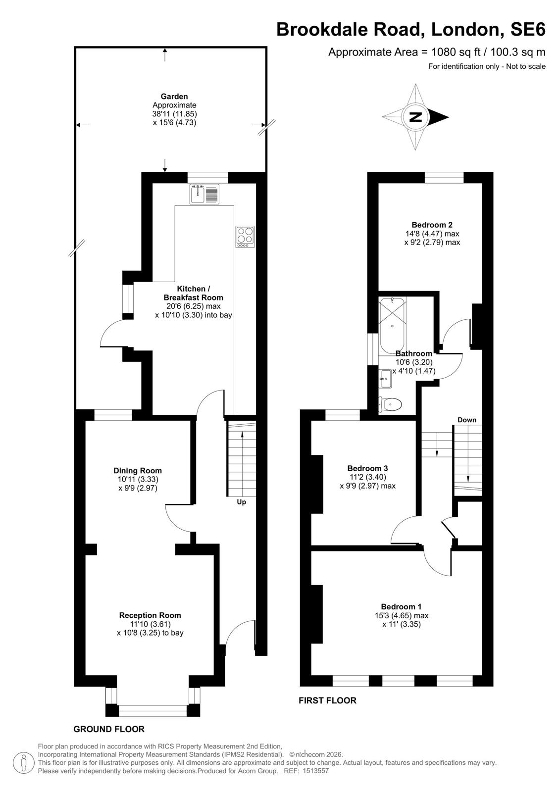 97, Brookdale Road, London floorplan