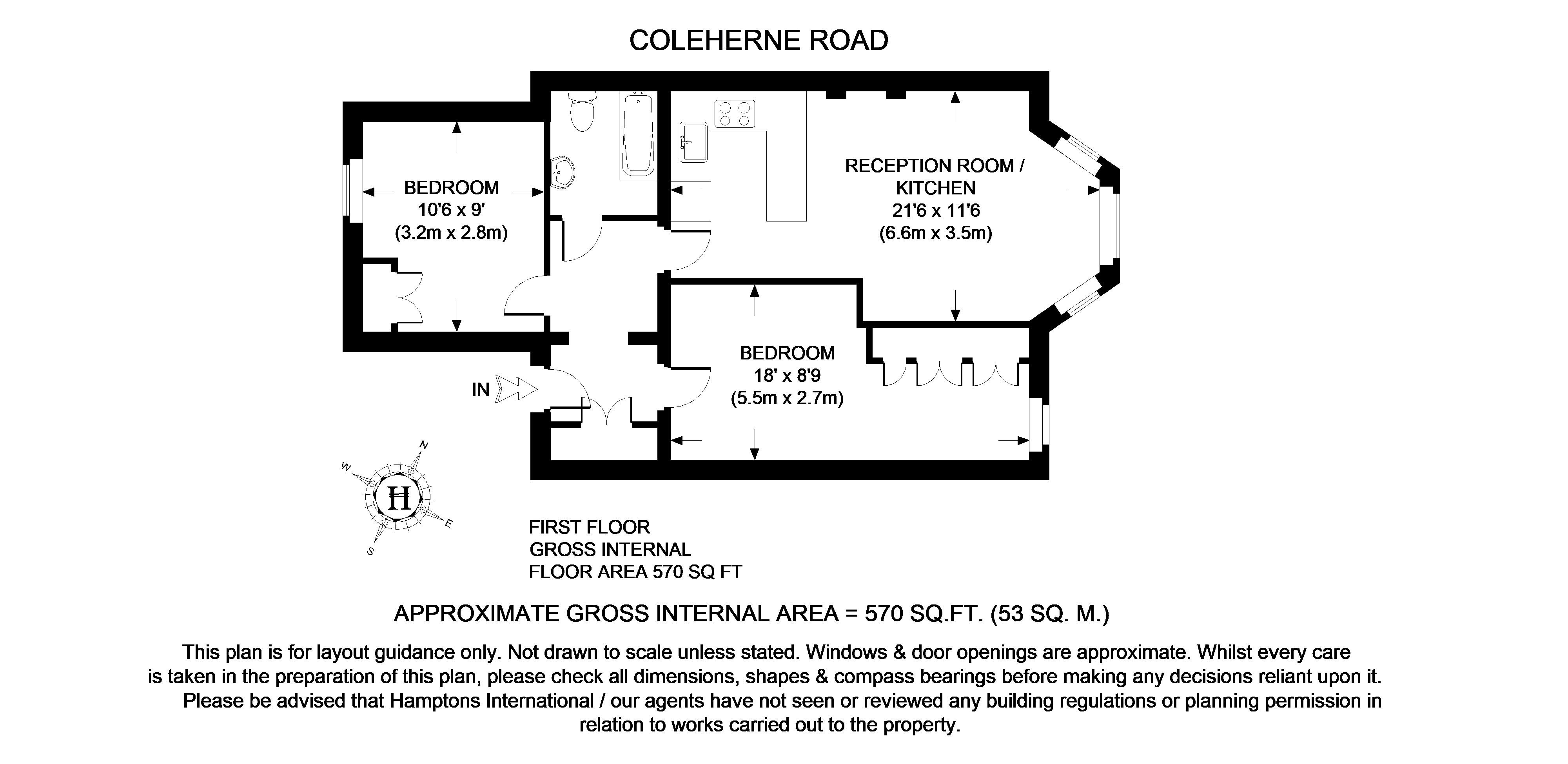 2, 28, Coleherne Road, London floorplan