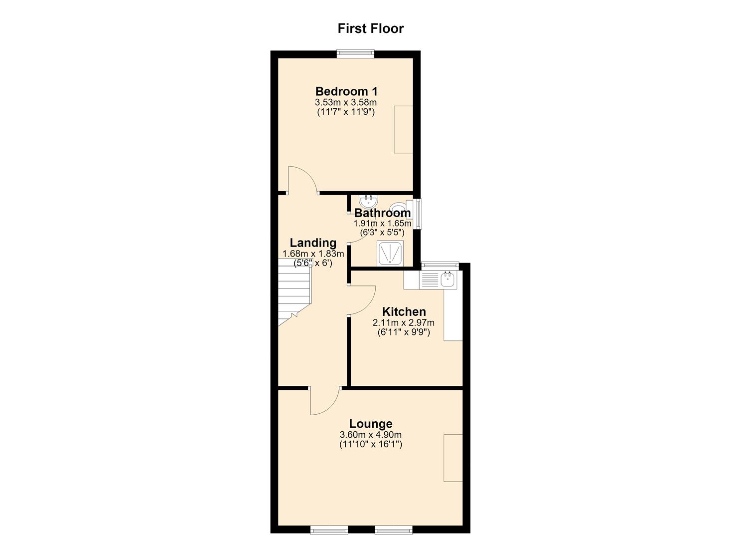 Top Flat, 87, Tonbridge Road, Kent floorplan