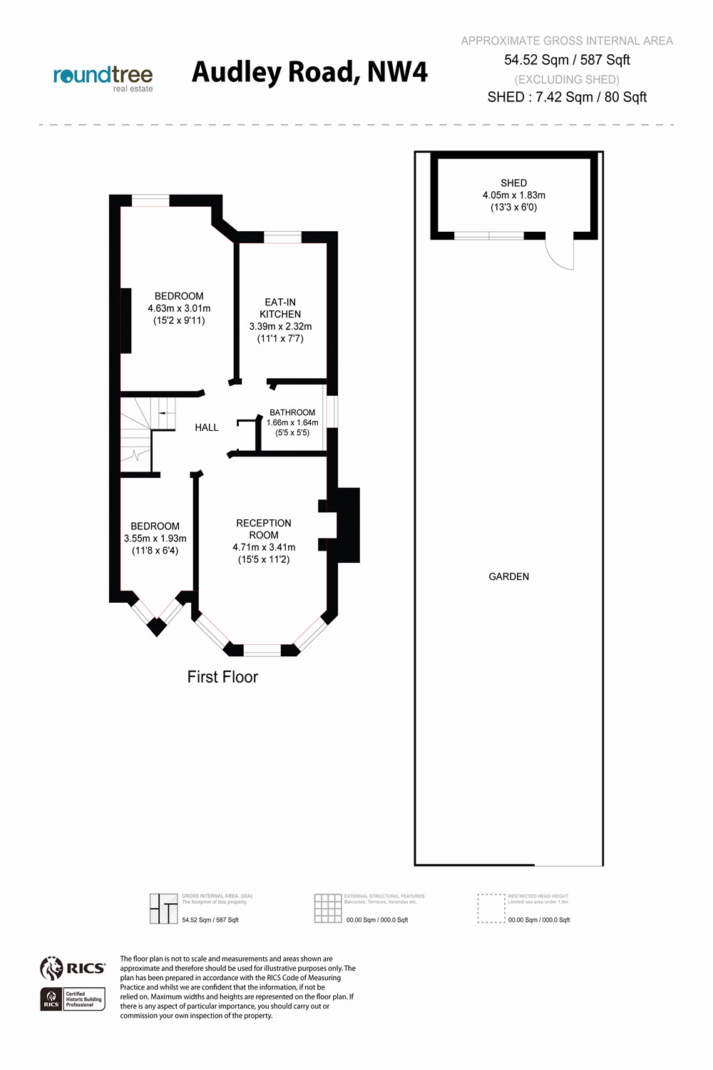 First Floor Flat, Audley Road, London floorplan