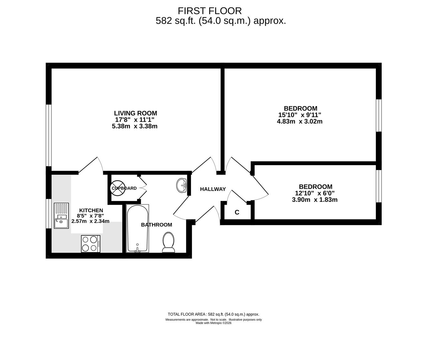 Flat 22, Gresham Court, Gresham Road, Brentwood floorplan