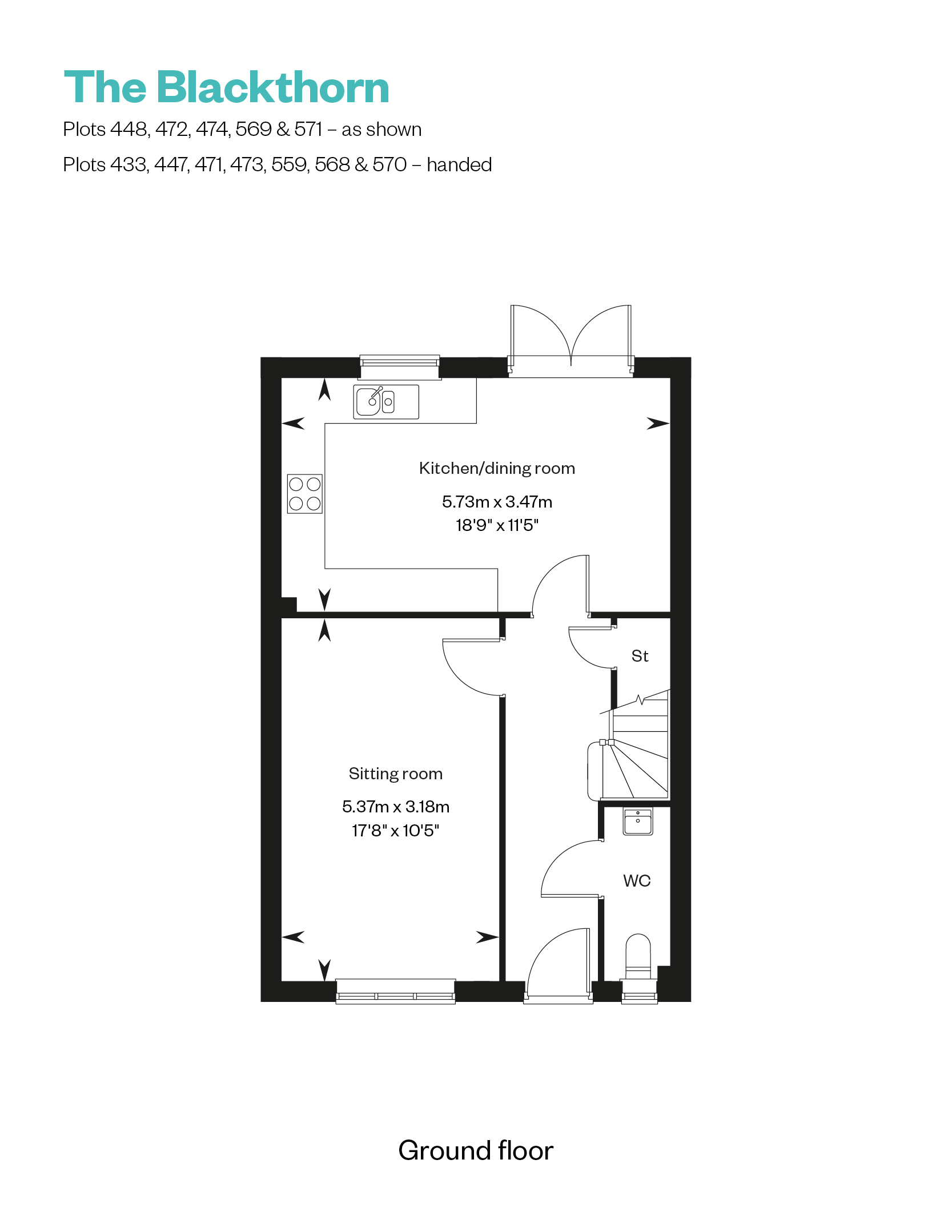 571, 18 Goshawk Road, Lancing, Bn15 9Gt floorplan