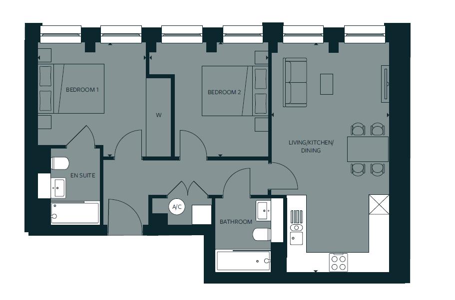 Plot 77, One One Six, Cockfosters Road, Barnet floorplan