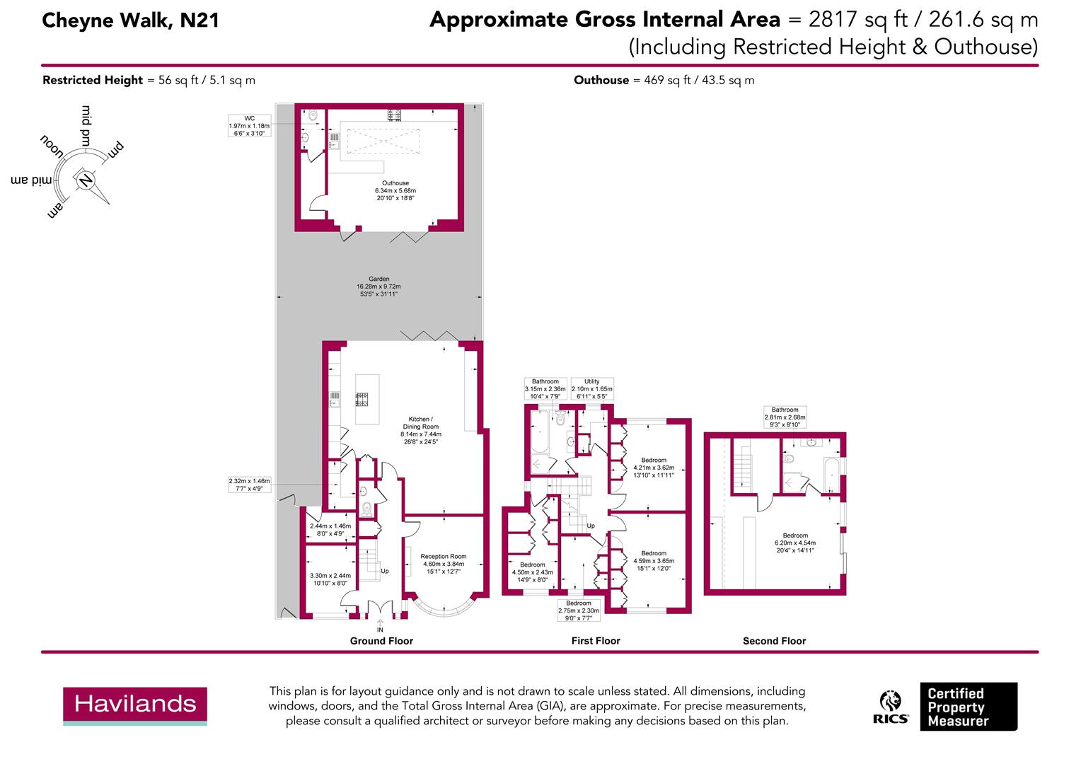 52, Cheyne Walk, N21 floorplan