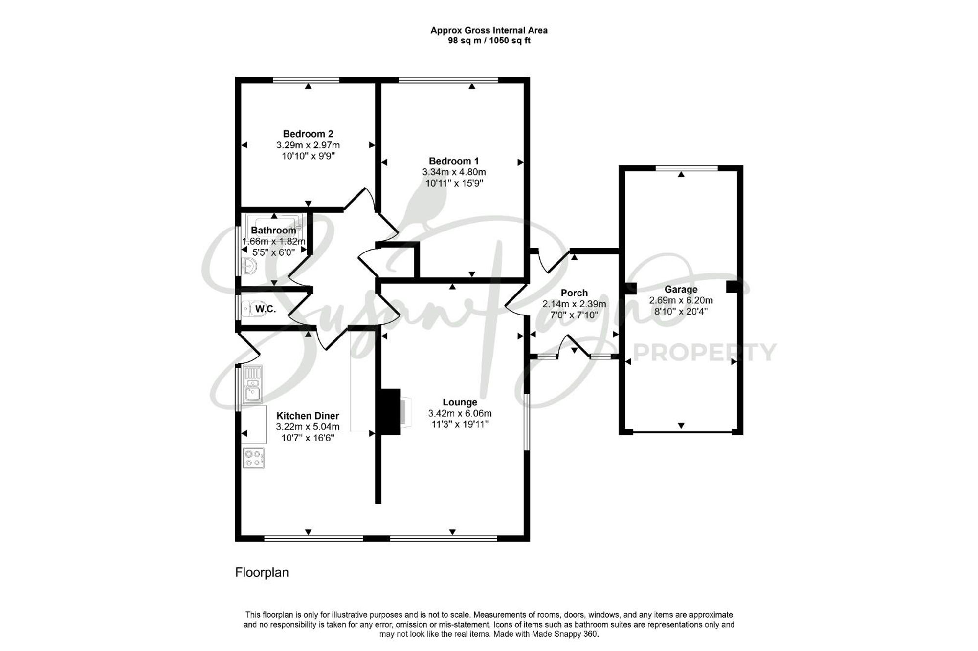 1, Glynn Close, Seaview floorplan