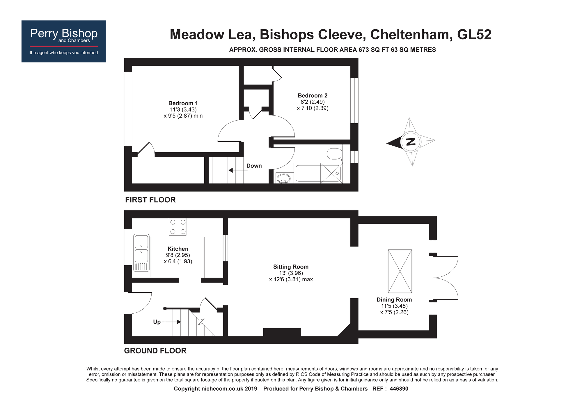 2 Bedrooms End terrace house for sale in Meadow Lea, Bishops Cleeve, Cheltenham GL52