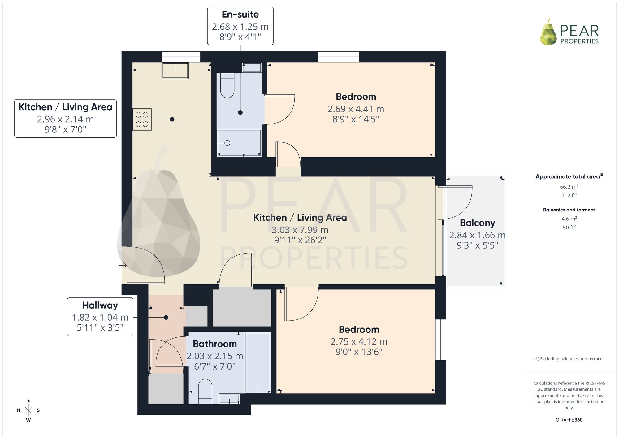 Flat 16, Winslar, Worthing floorplan