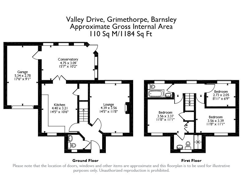 17, Valley Drive, Barnsley floorplan