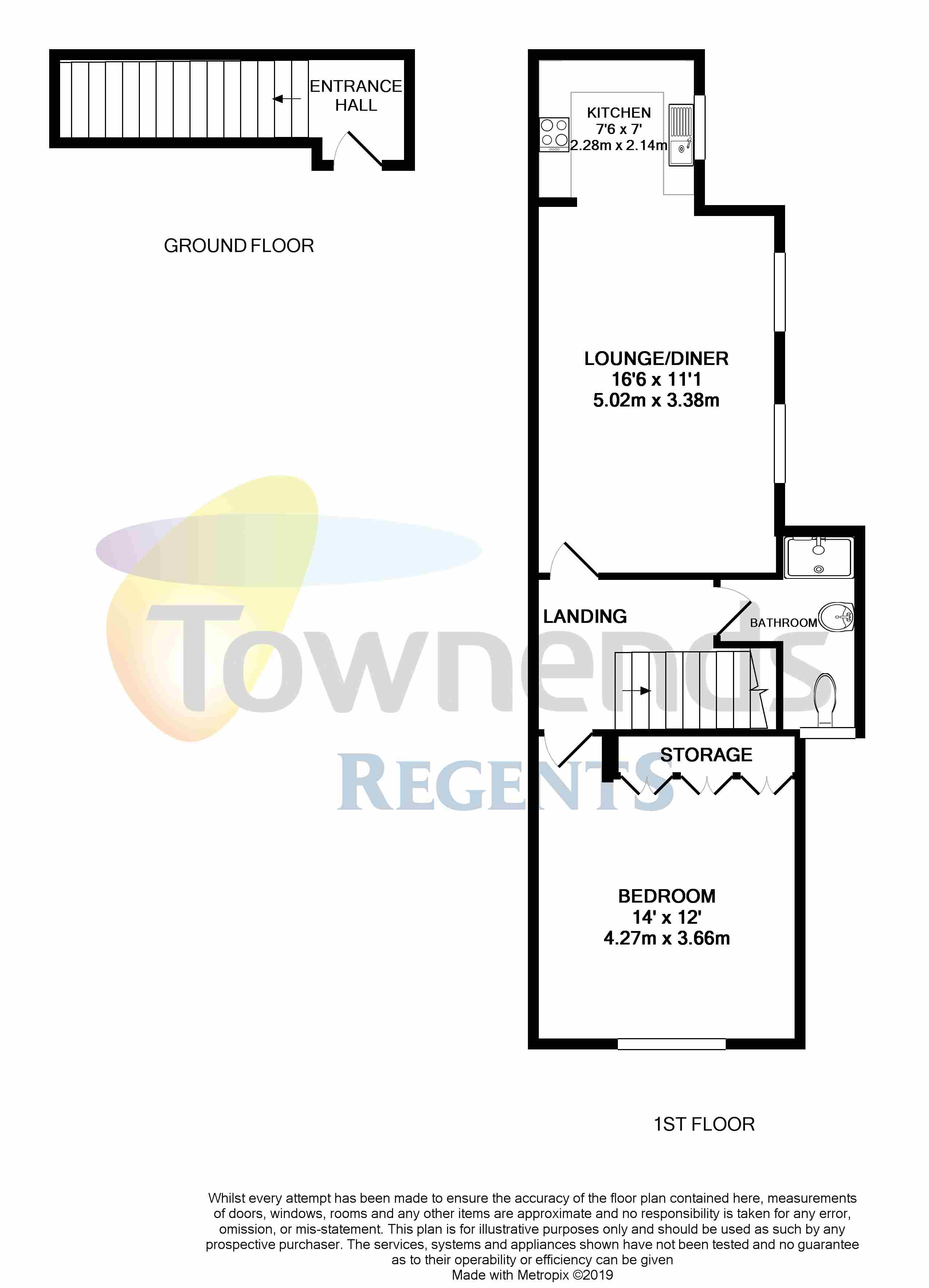 1 Bedrooms Maisonette for sale in Napier Road, Ashford, Surrey TW15