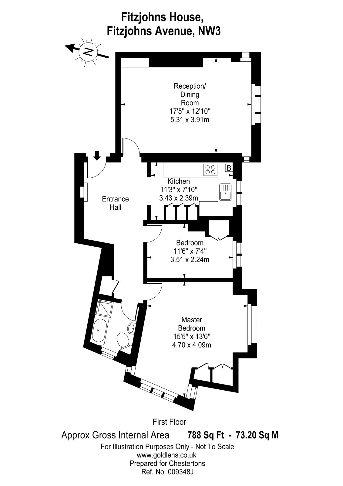 2 Bedrooms Flat to rent in Fitzjohns House, 46 Fitzjohns Avenue, Hampstead, London NW3