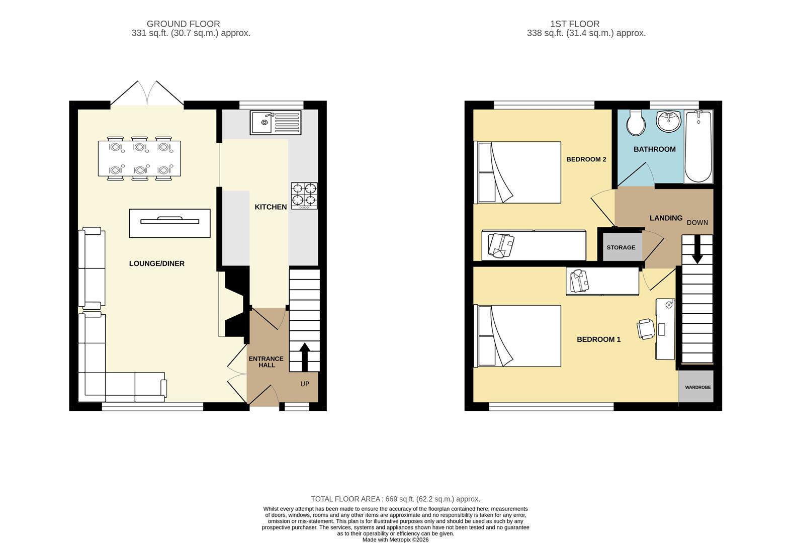 7, Tangham Walk, Basildon floorplan