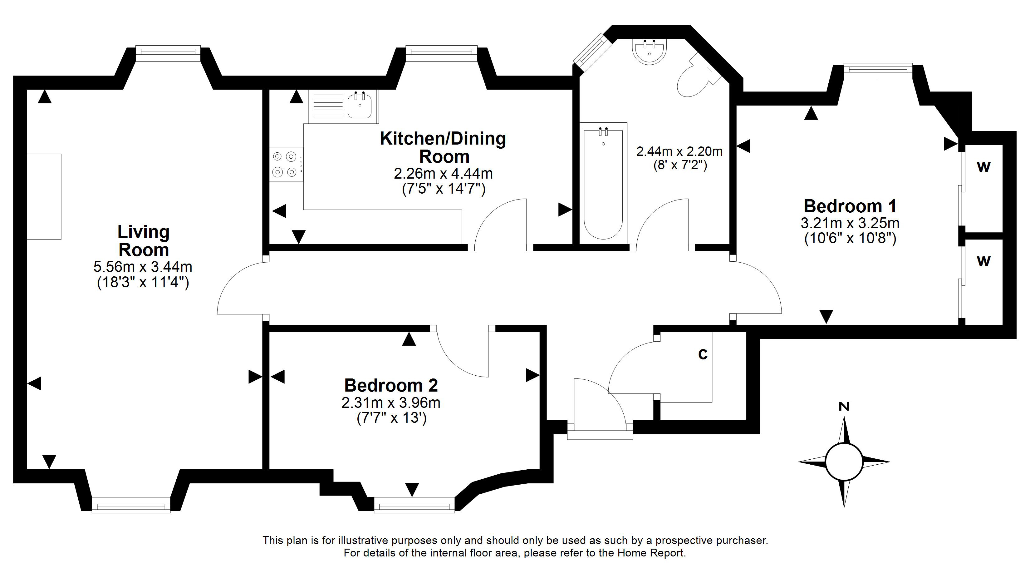44A, High Street, Haddington floorplan