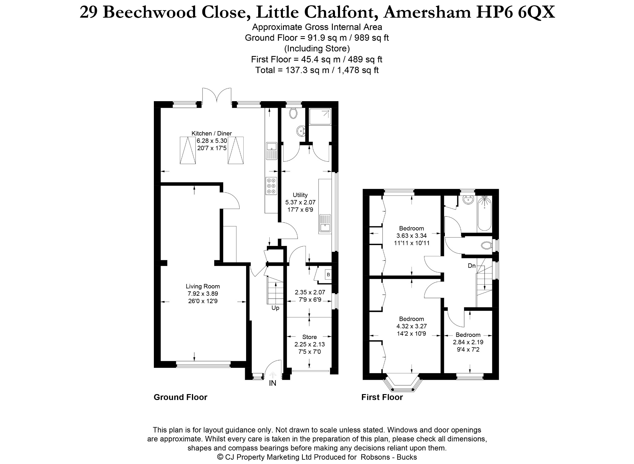 29 Beechwood Close, Little Chalfont, Amersham floorplan
