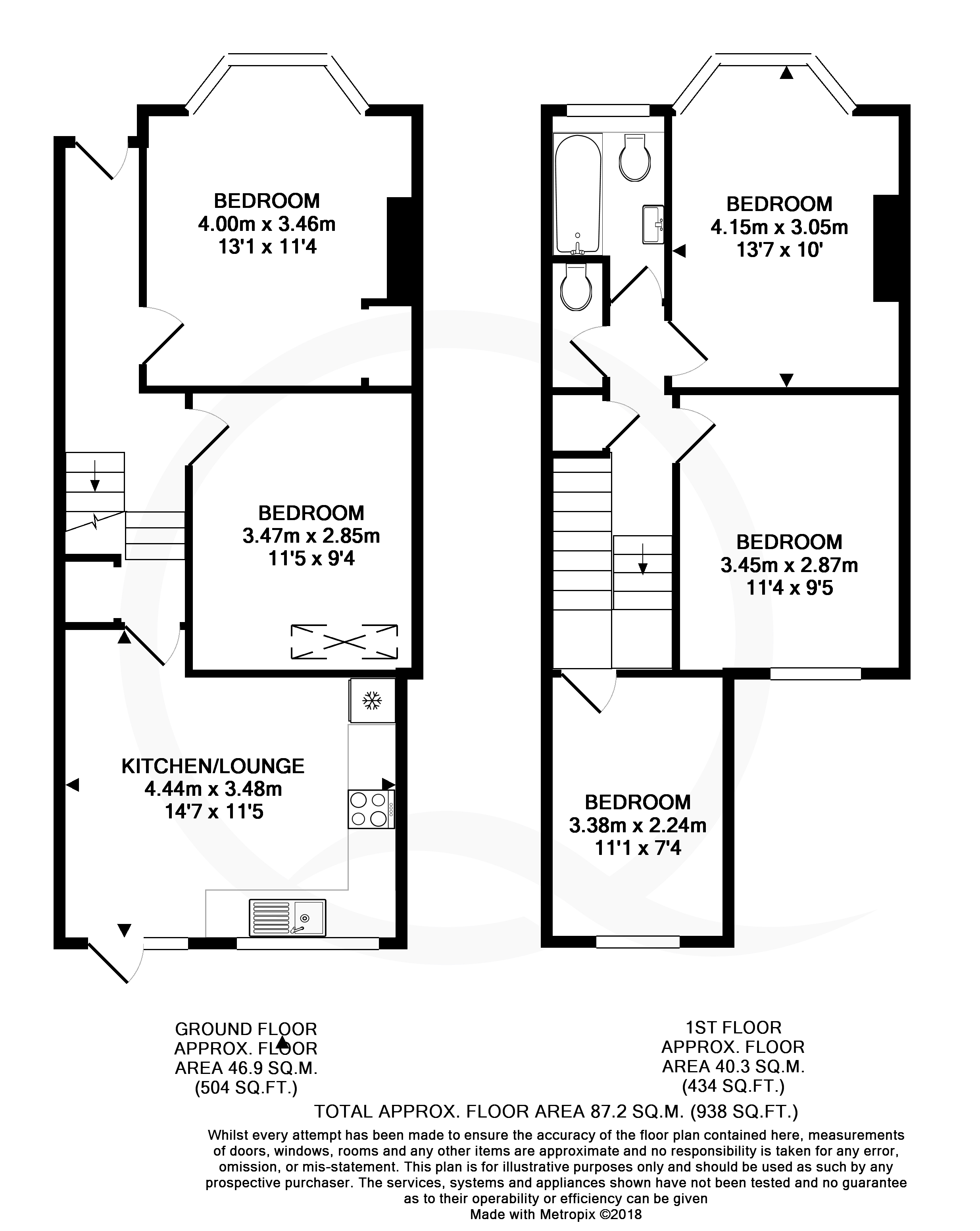 45, Crescent Road, Brighton floorplan