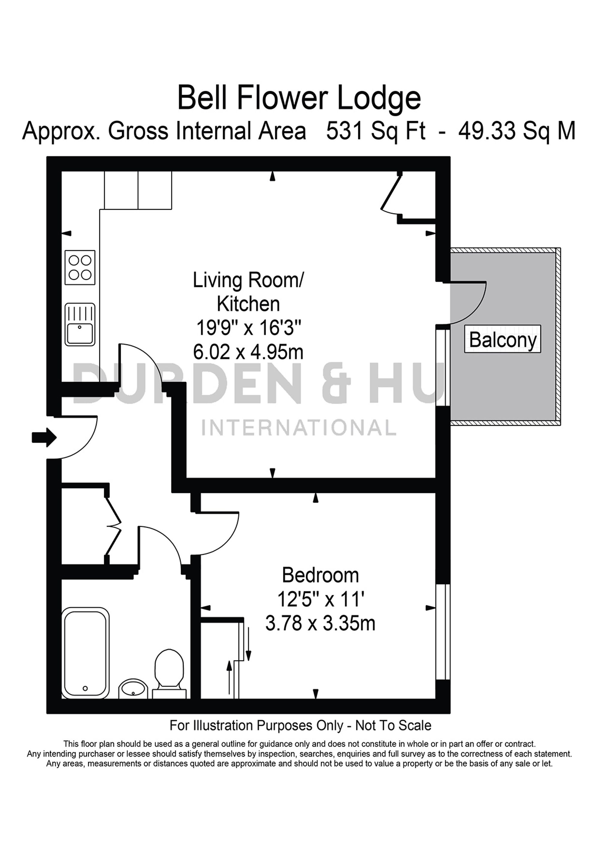 Flat 56, Bell Flower Lodge, Romford floorplan