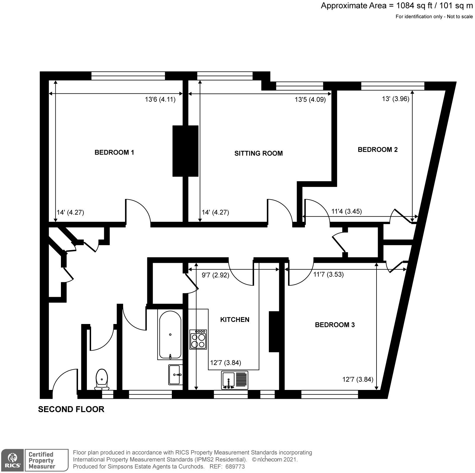 High Street, Shepperton TW17, 3 bedroom flat for sale 57636556