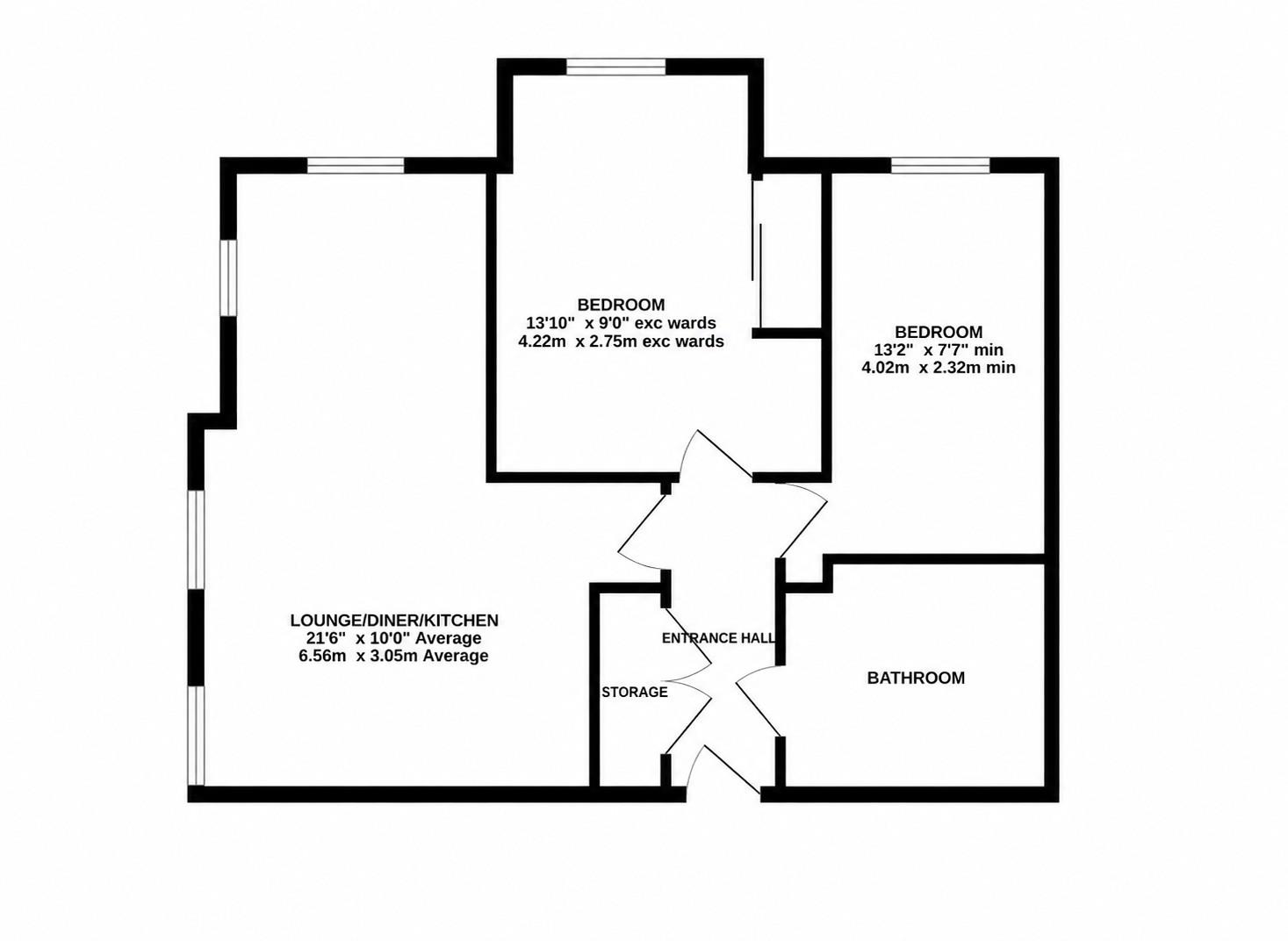 Flat 3, 17, Conquerors Way, Northampton floorplan