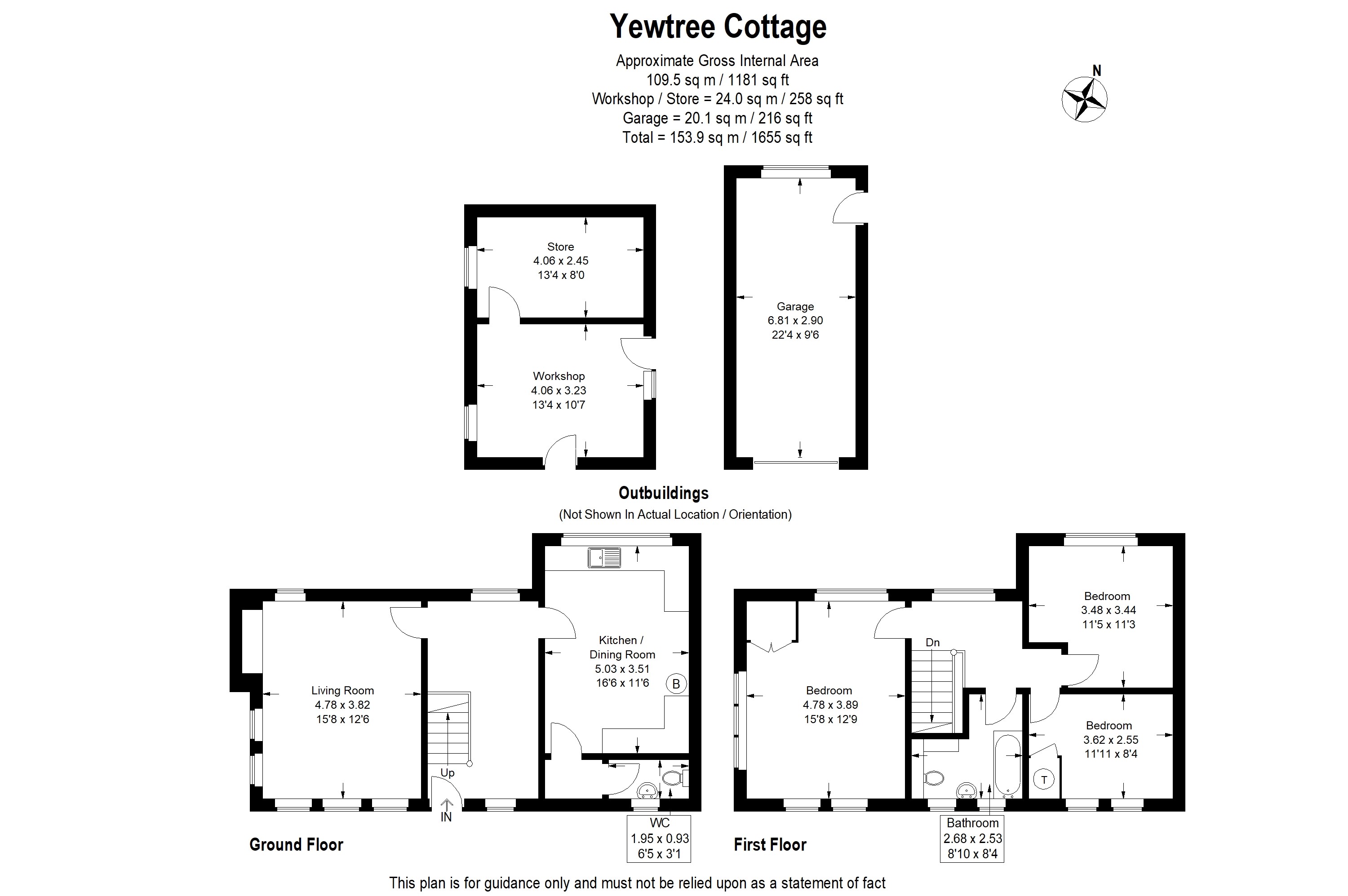 Yewtree Cottage, Hereford floorplan