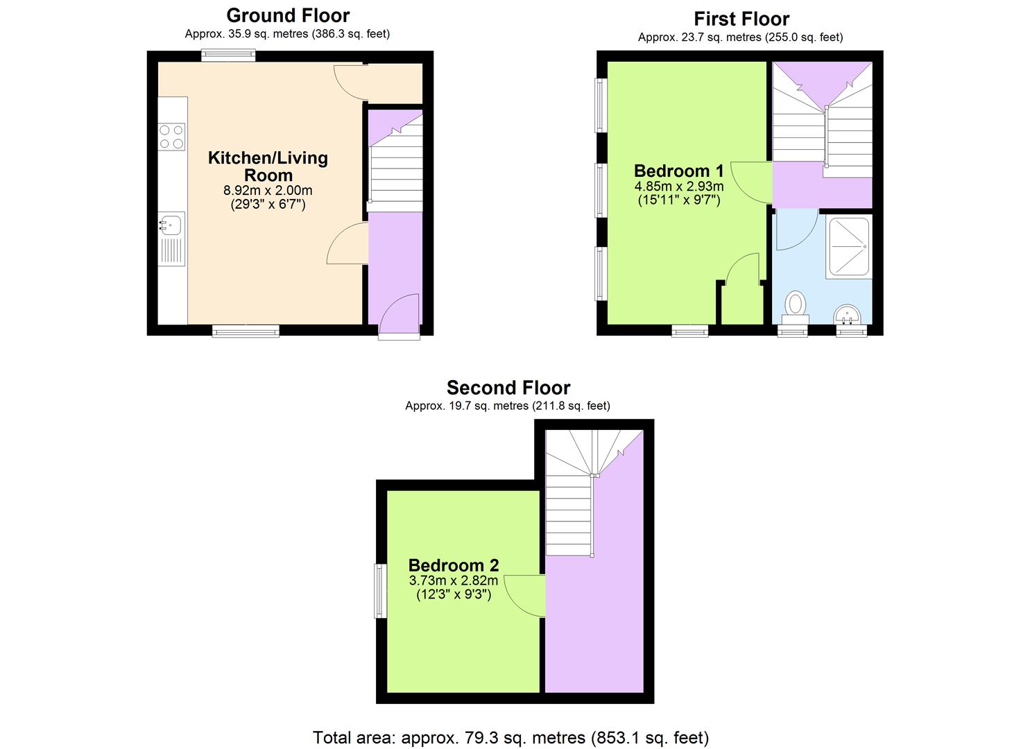 Flat 1, 21a Widemarsh Street, Hereford floorplan