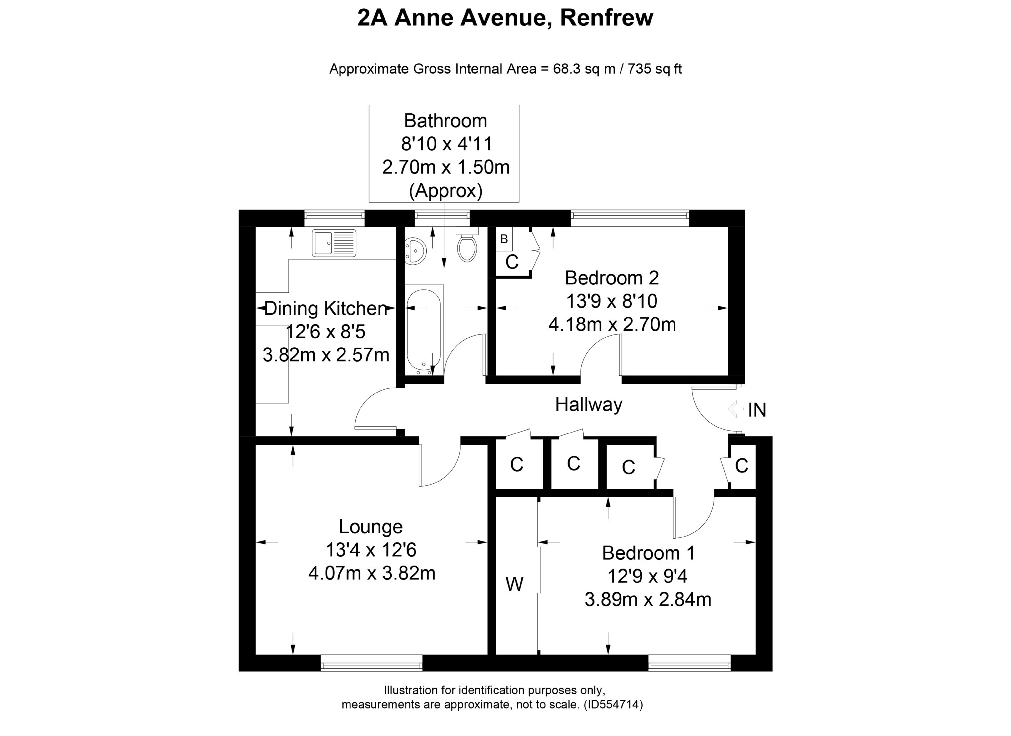 2 Bedrooms Flat for sale in Anne Avenue, Braehead, Renfrew PA4