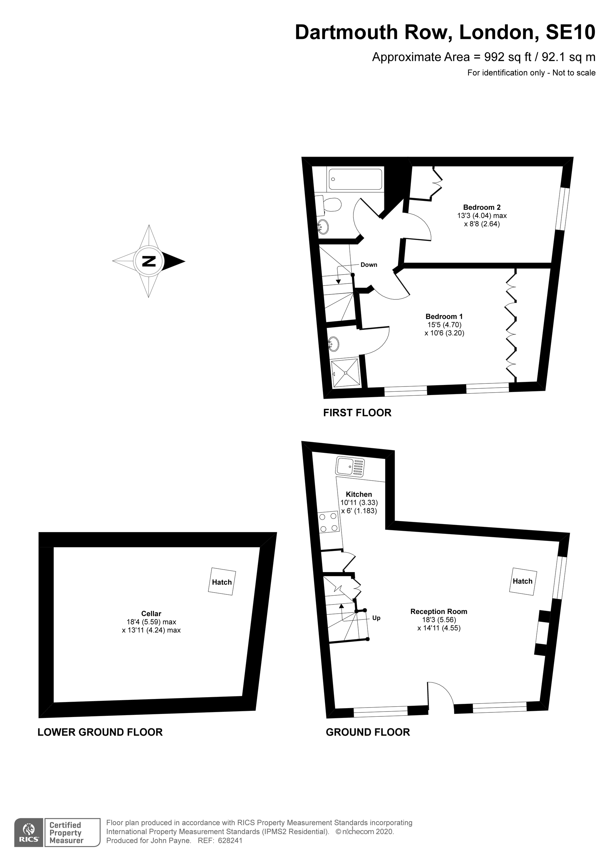 Dartmouth Row, London SE10, 2 bedroom end terrace house for sale