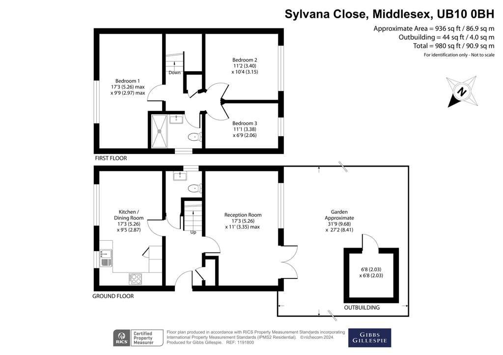 18, Sylvana Close, Middlesex floorplan