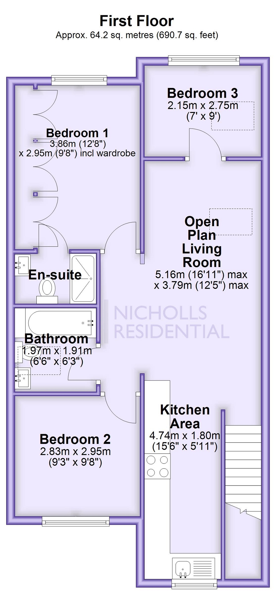 1d, Sienna Close, Chessington floorplan