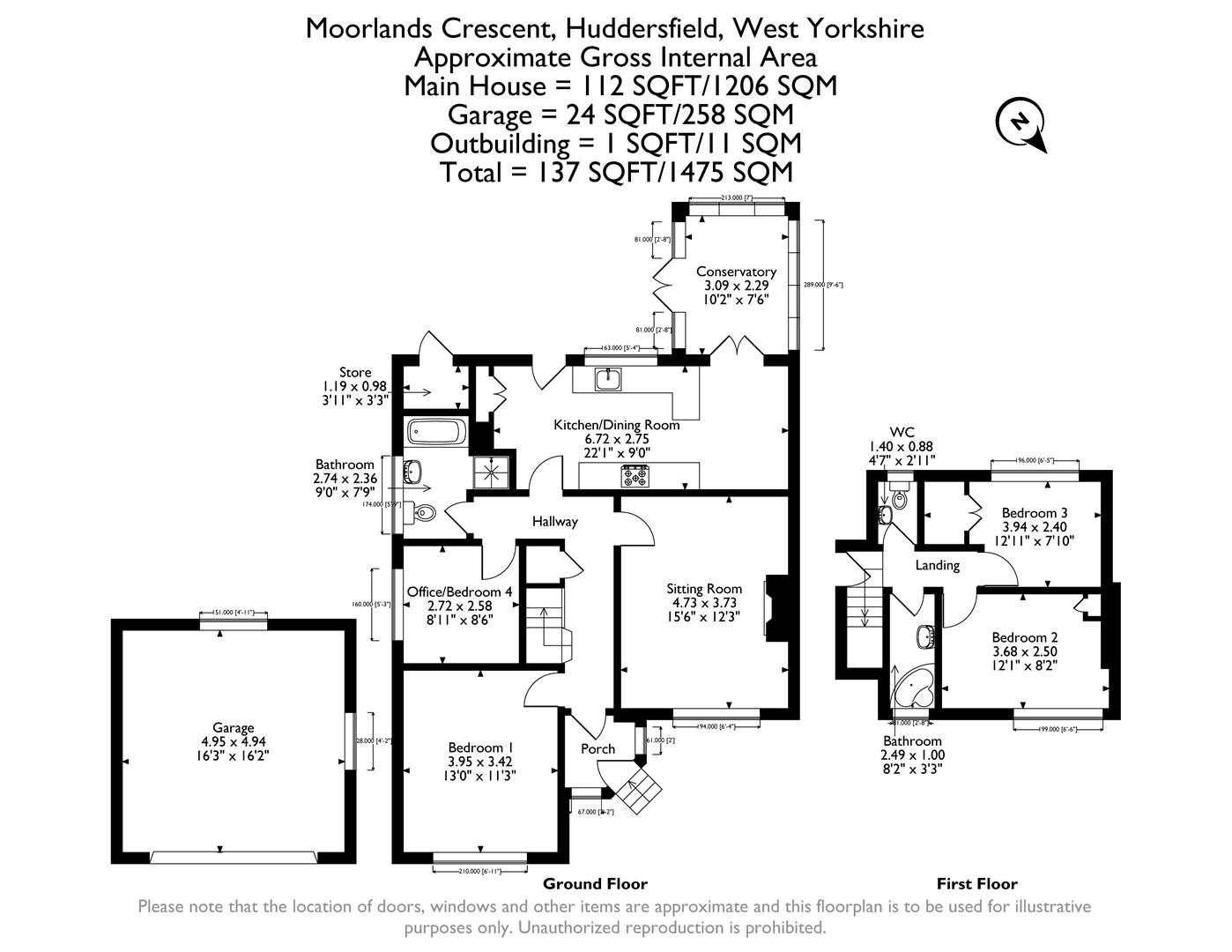 41, Moorlands Crescent, Huddersfield floorplan