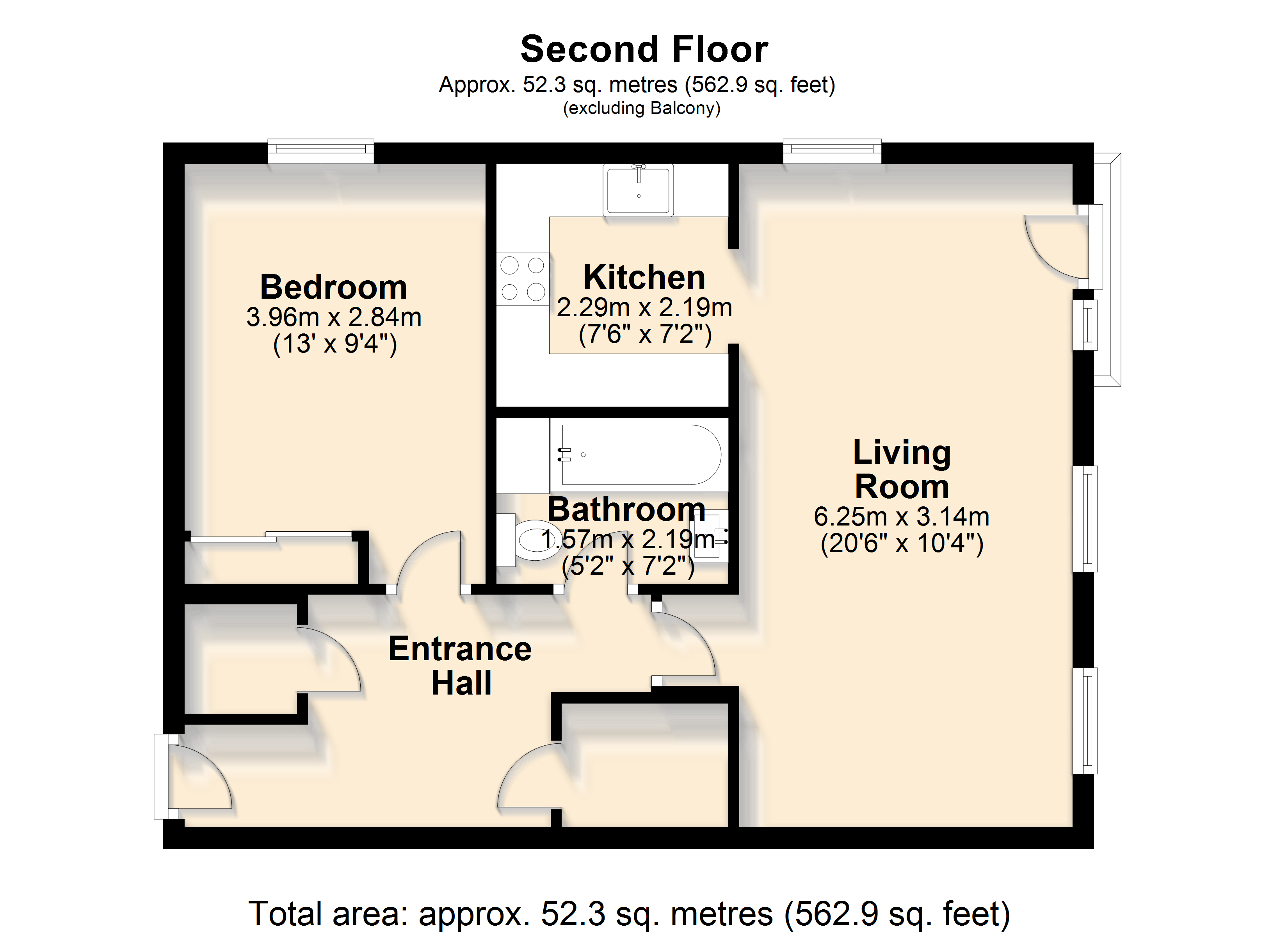 48 Grosvenor Court, Western Road, Ivybridge floorplan