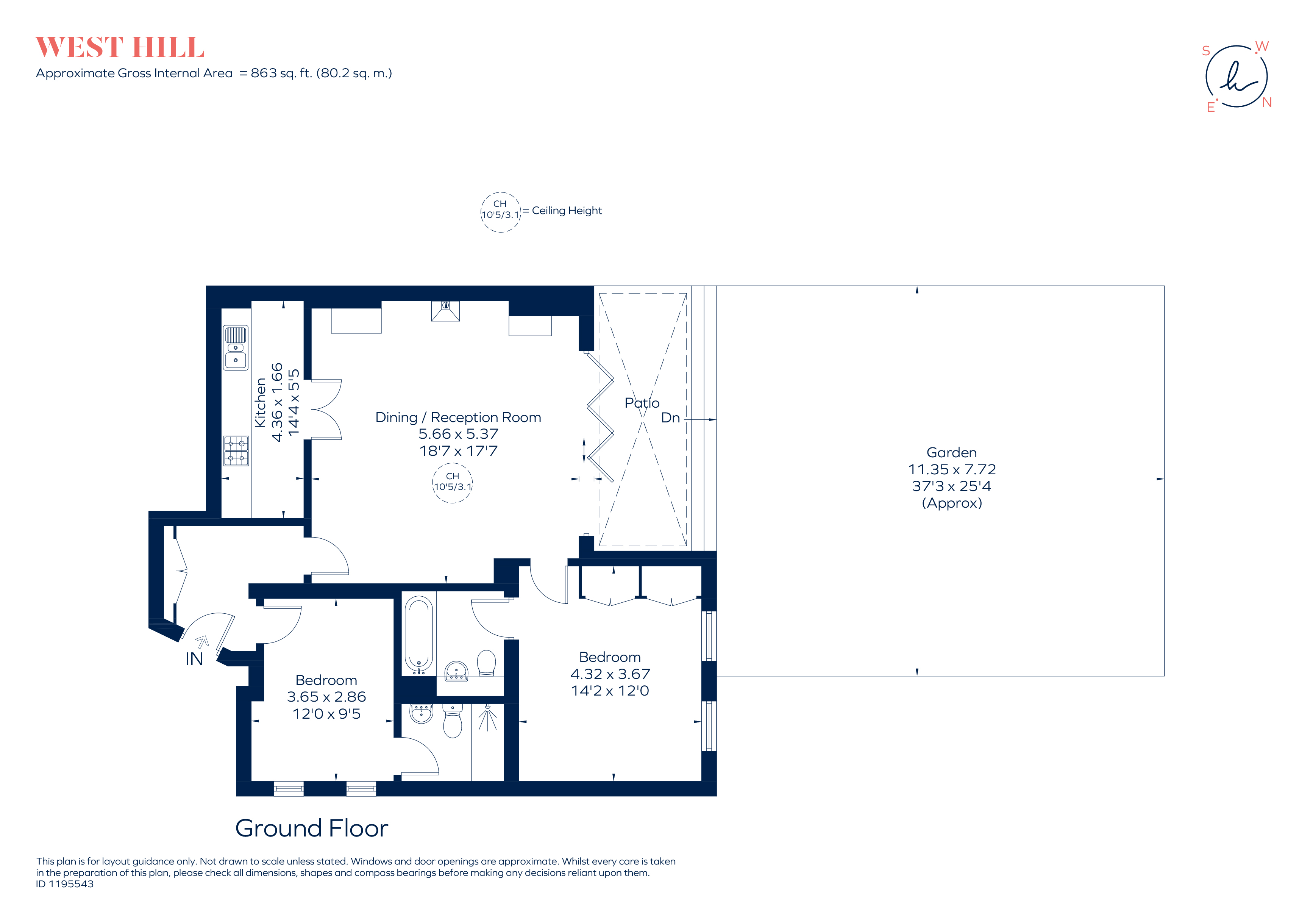 2, 148, West Hill, Putney floorplan