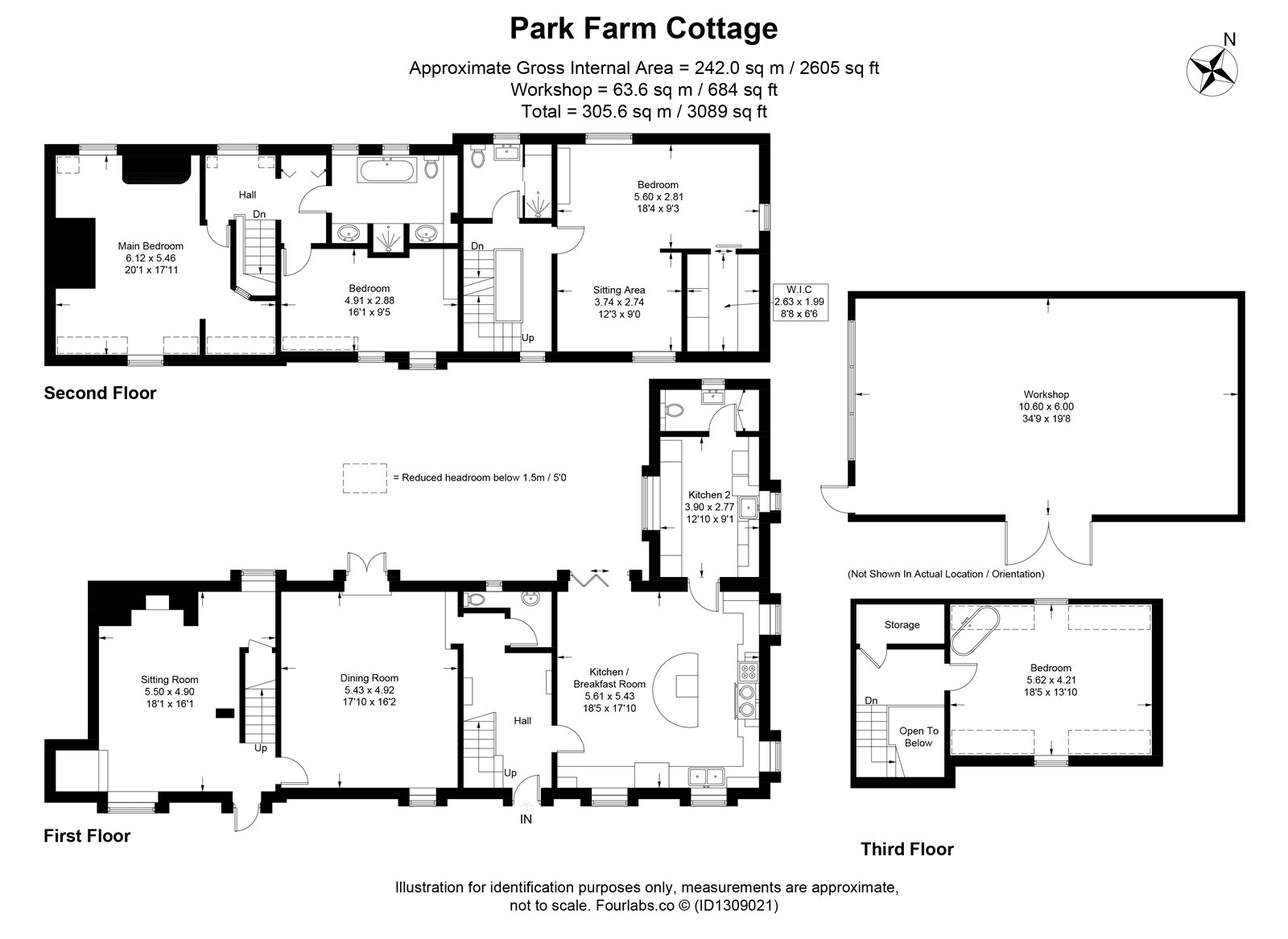 Hampton Park Farm Cottage,, Red Lane, Hampton floorplan