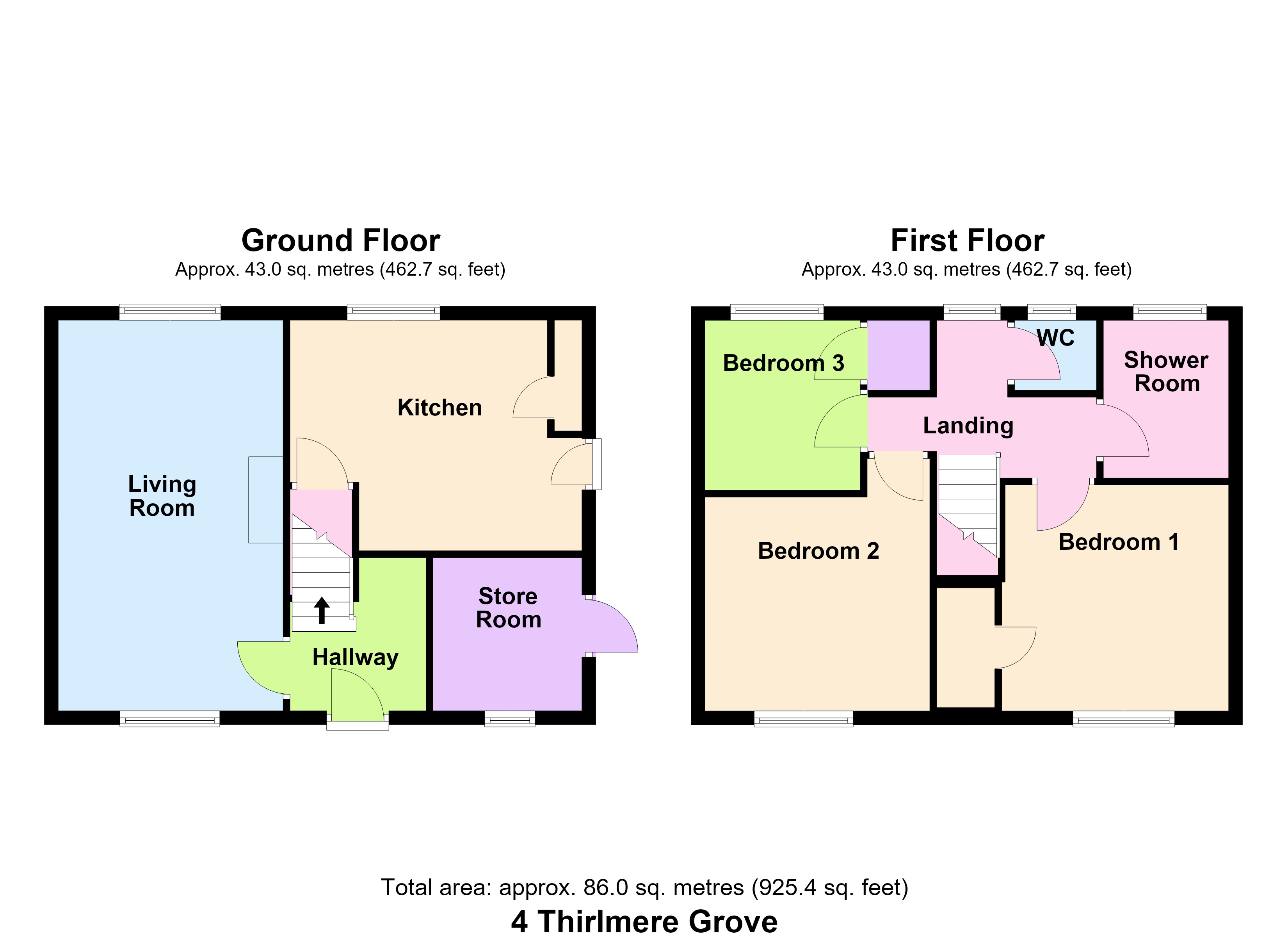 4, Thirlmere Grove, Shipley floorplan
