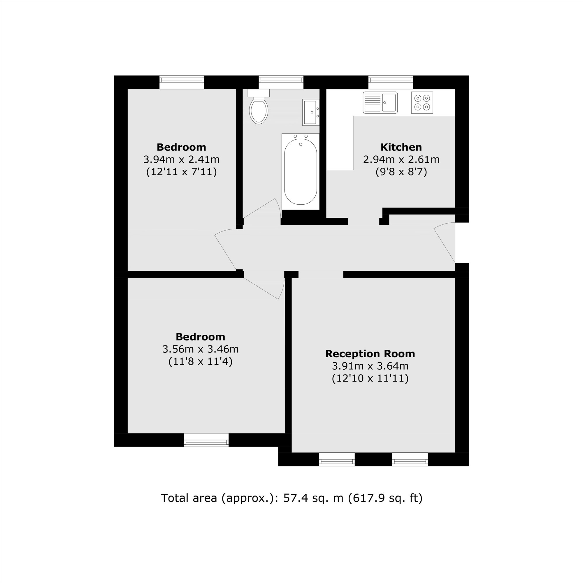 Flat 28, Pinkham Mansions, Brooks Road, London floorplan