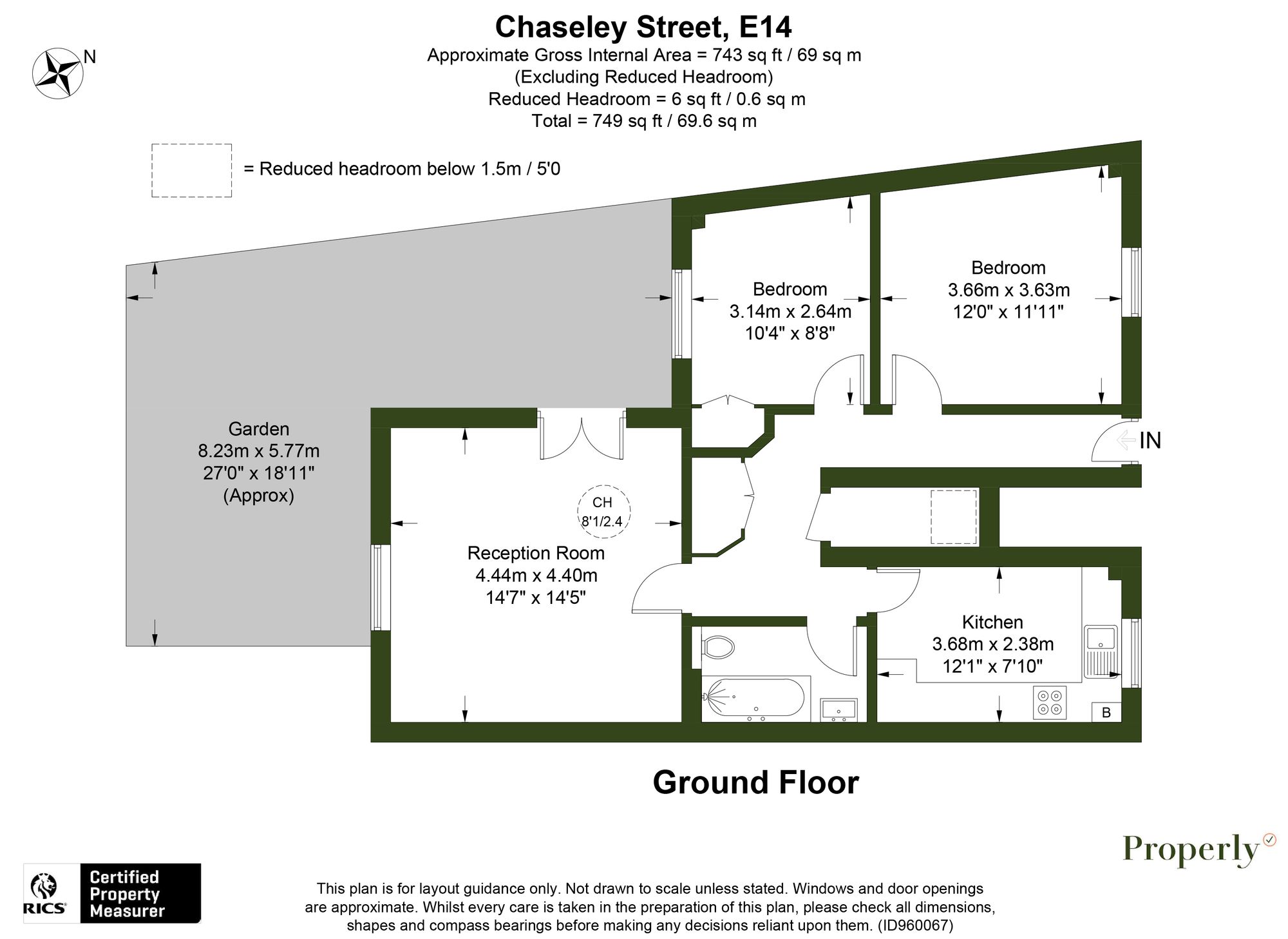14 Chaseley Street, London floorplan