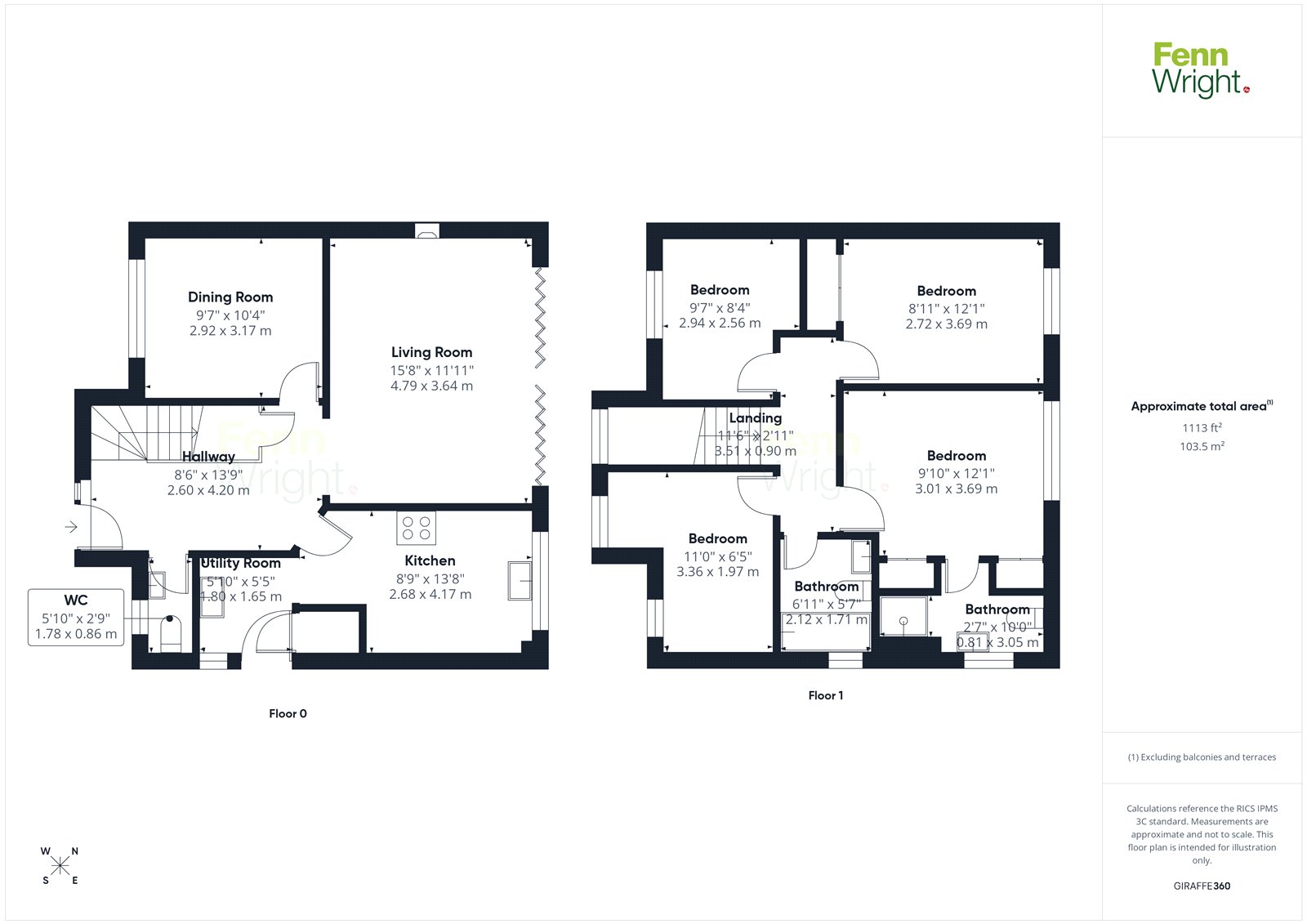 1, Temple Road, Essex floorplan