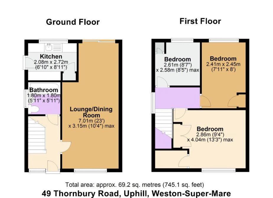 Thornbury Road, Uphill, WestonSuperMare BS23, 3 bedroom semidetached