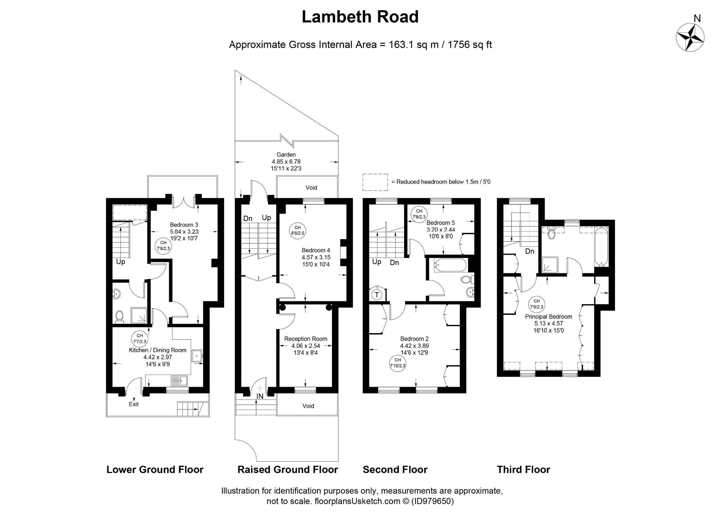 132 Lambeth Road, London floorplan