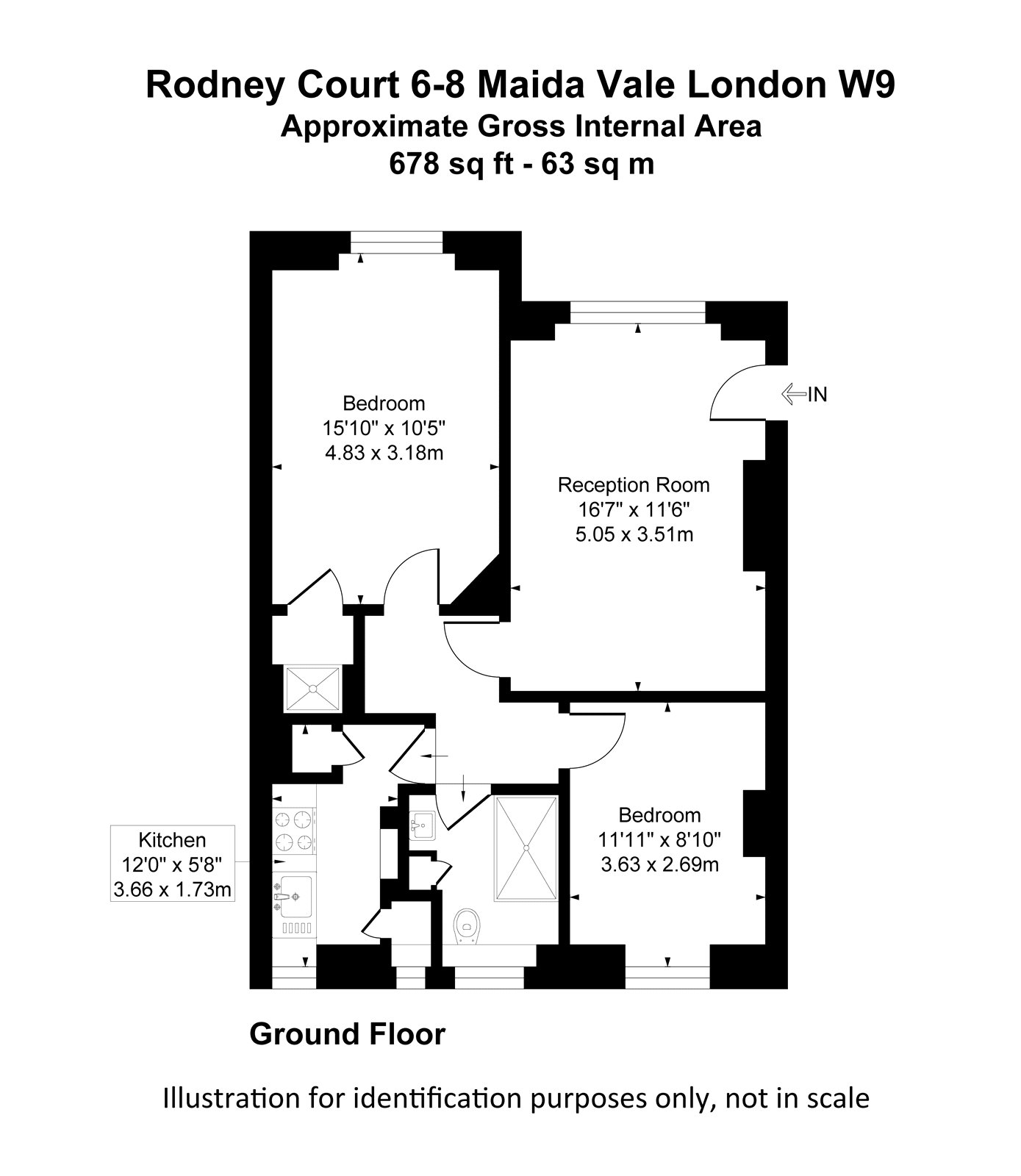 59A, Rodney Court, 6-8, Maida Vale, London floorplan