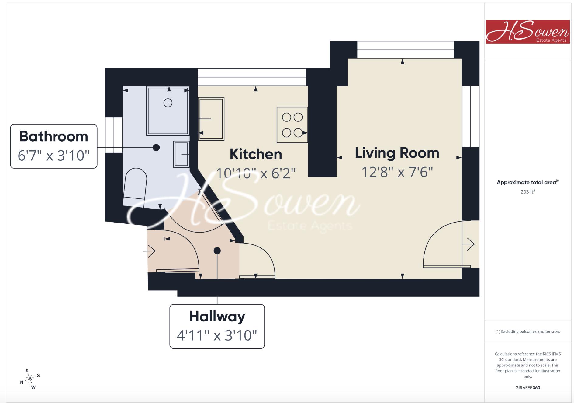 Flat 11 Bayfort Mansions, Warren Road, Torquay floorplan
