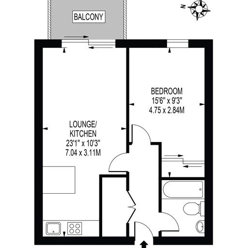Flat 205, Baquba Building,, Conington Road, London floorplan