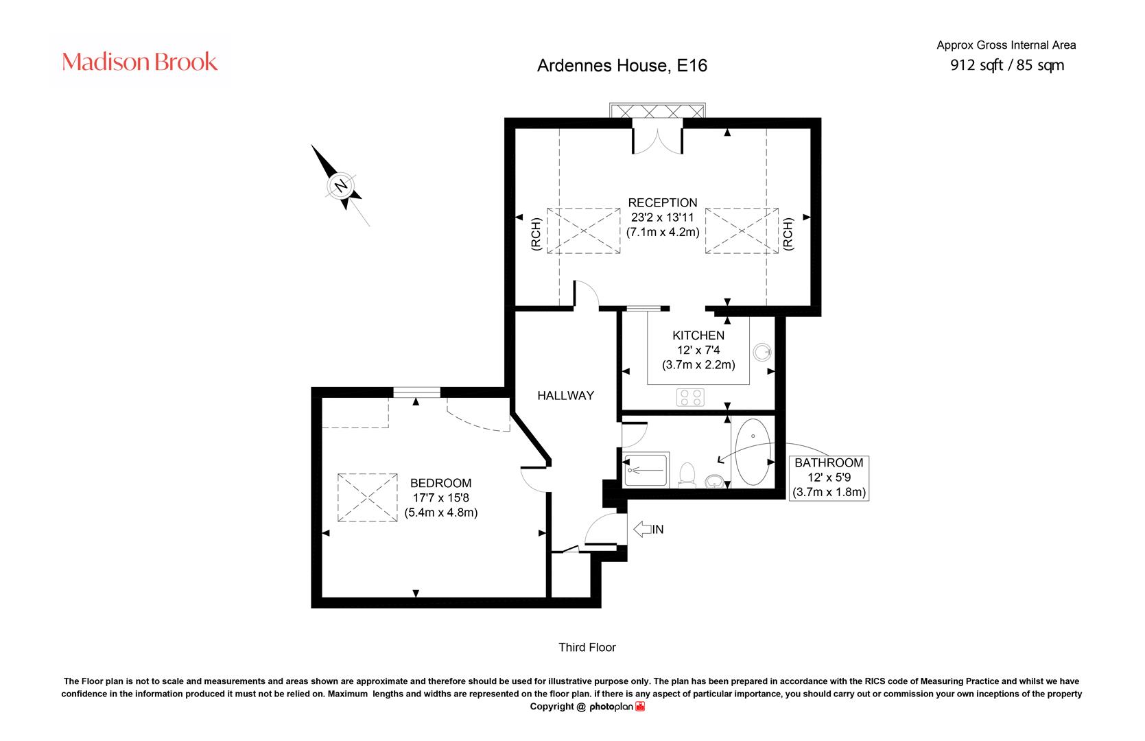 Flat 11, Ardennes House, Royal Victoria Dock floorplan