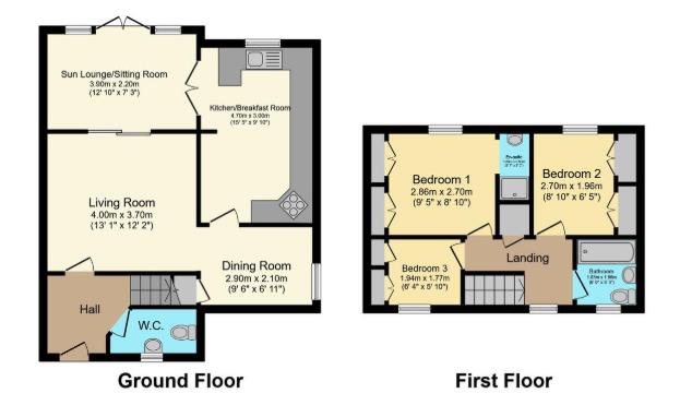 30, Waltham Close, Corby floorplan