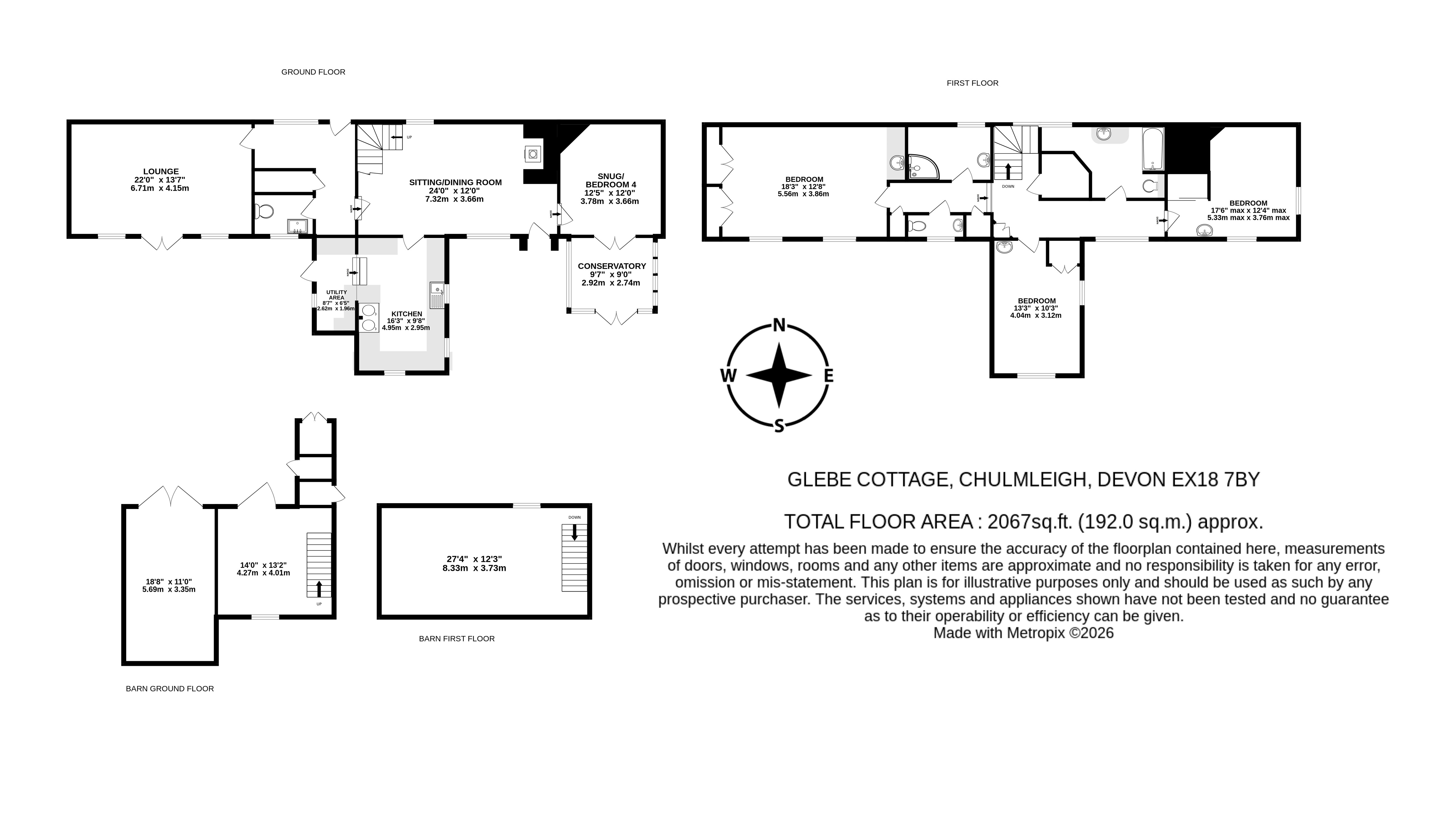 Glebe Cottage,, Chulmleigh, Devon floorplan