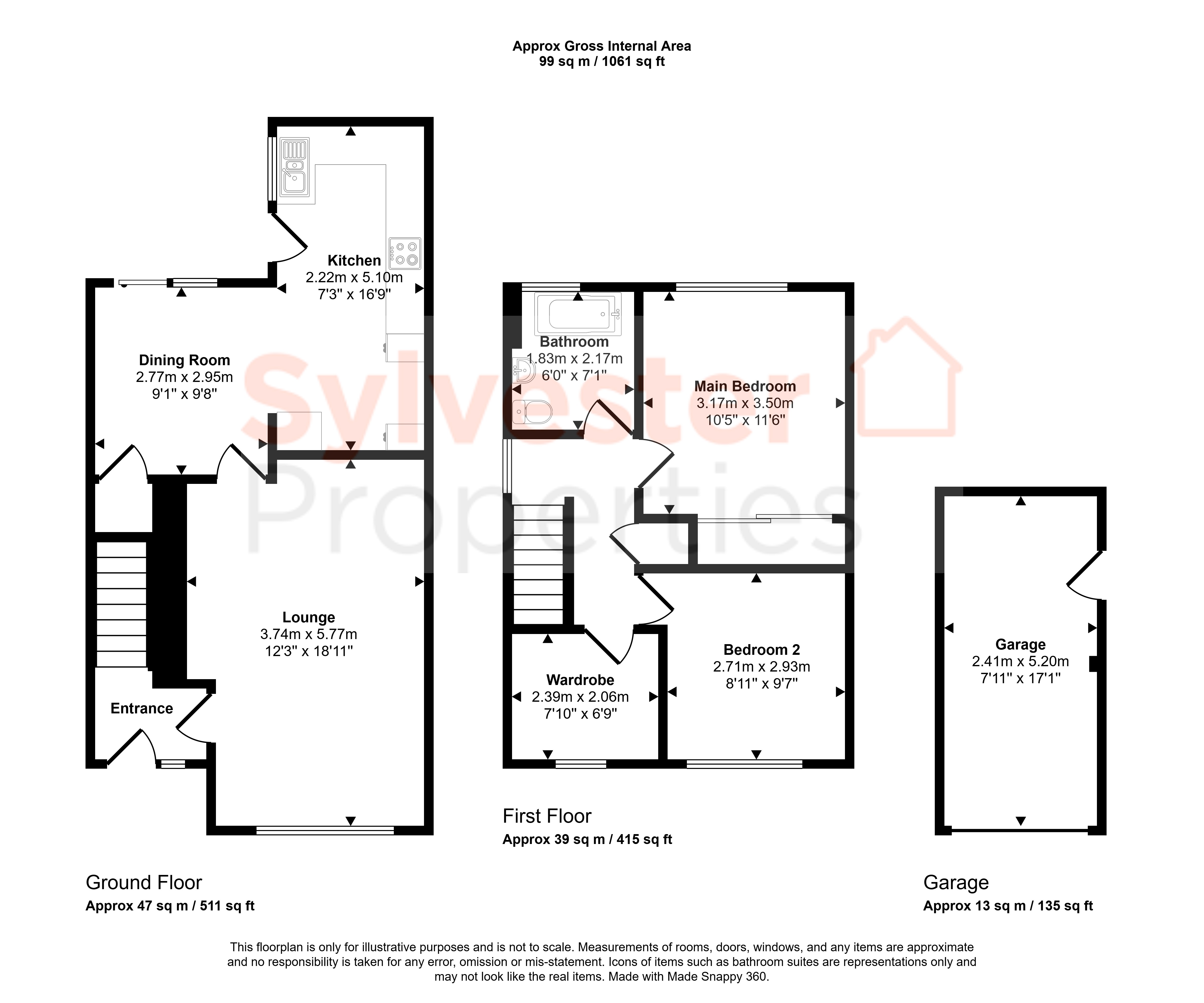 14, Palmer Road, Dipton floorplan