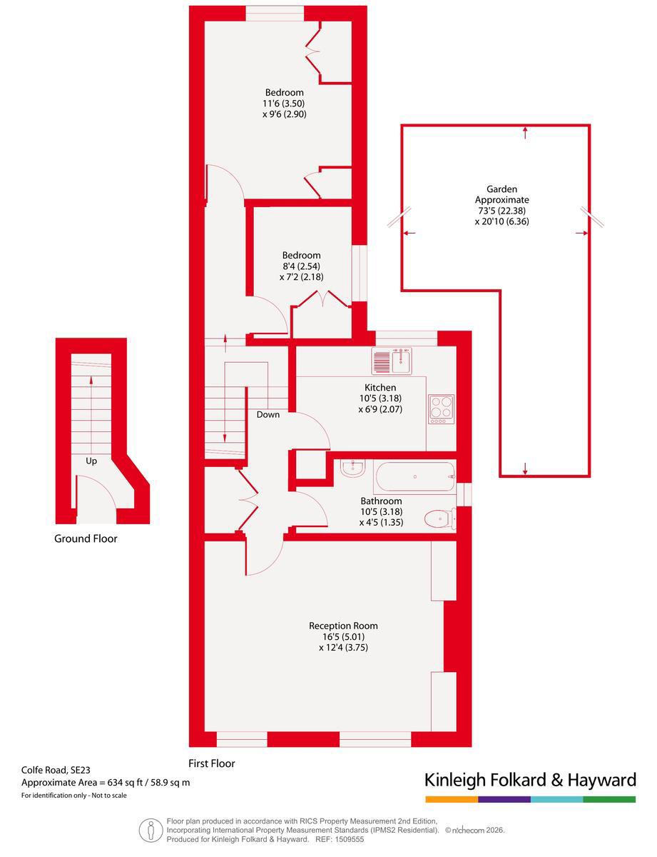 Flat B, 14, Colfe Road, London floorplan