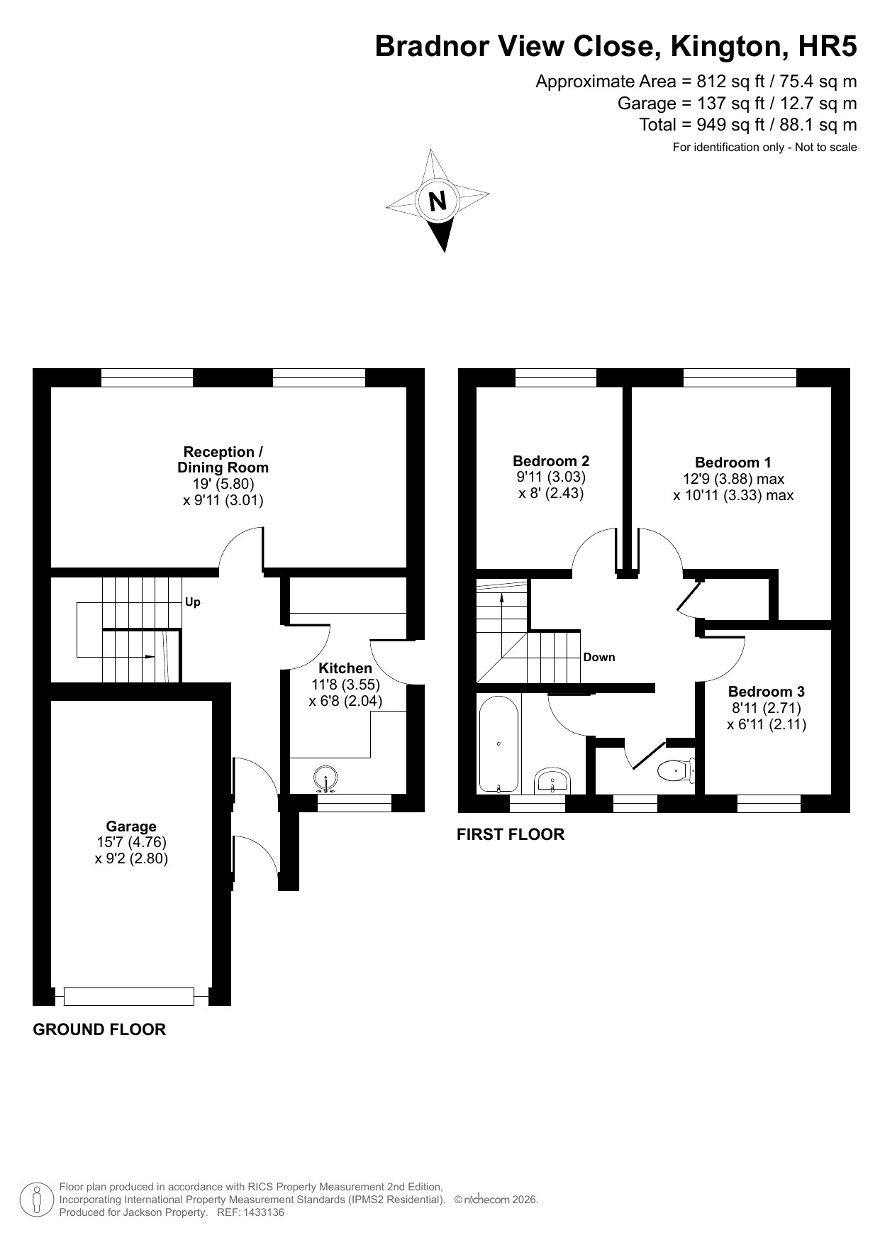 5 Bradnor View Close, Kington floorplan