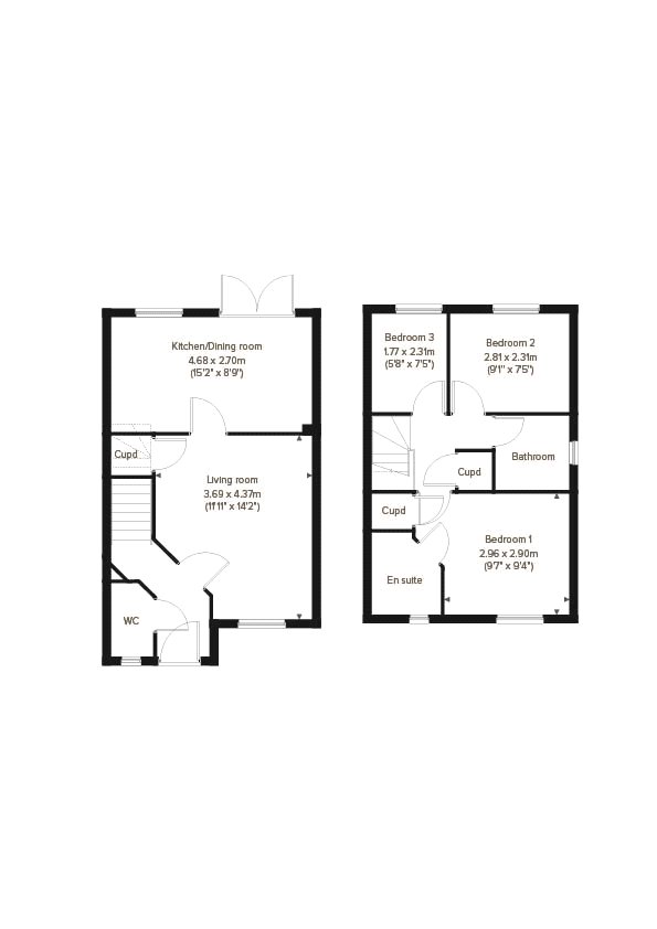 Plot 167 The Hanbury, Mill Gardens,, Plot 167 The Hanbury, Mill Gardens, Cullompton floorplan