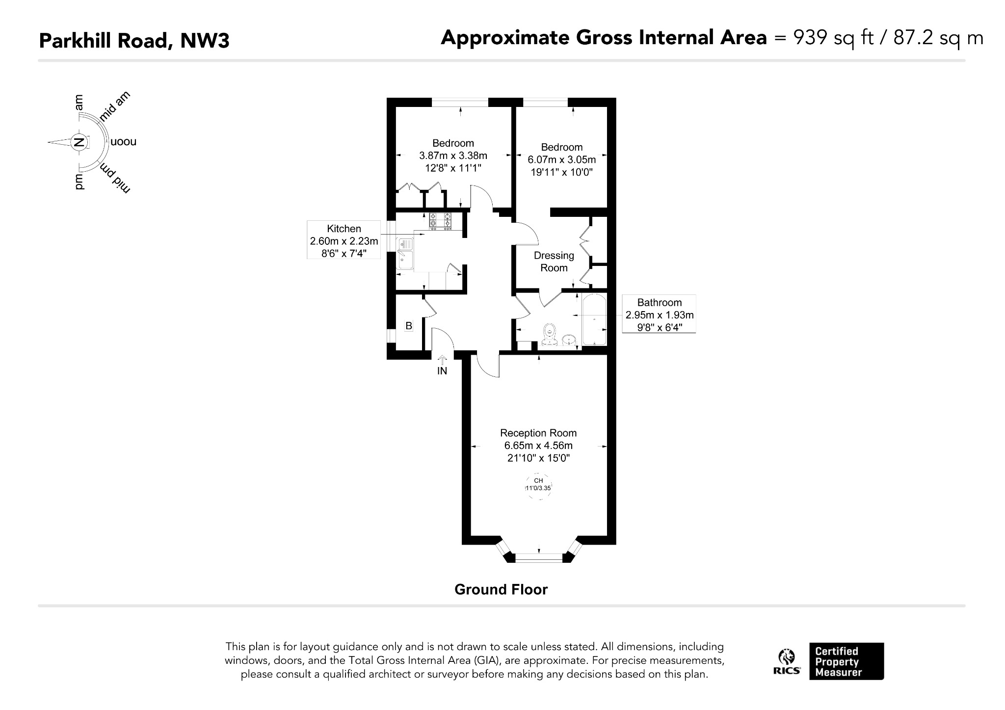 Flat 3, 46 Parkhill Road, London floorplan