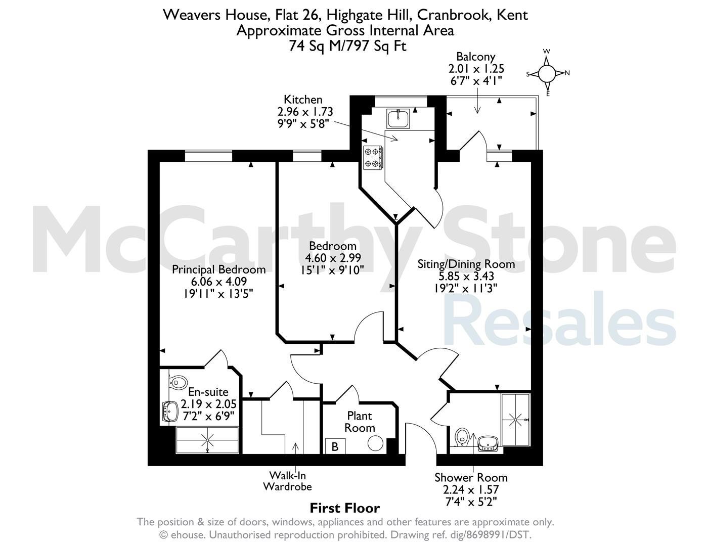 26 Weavers House, Highgate Hill, Hawkhurst floorplan