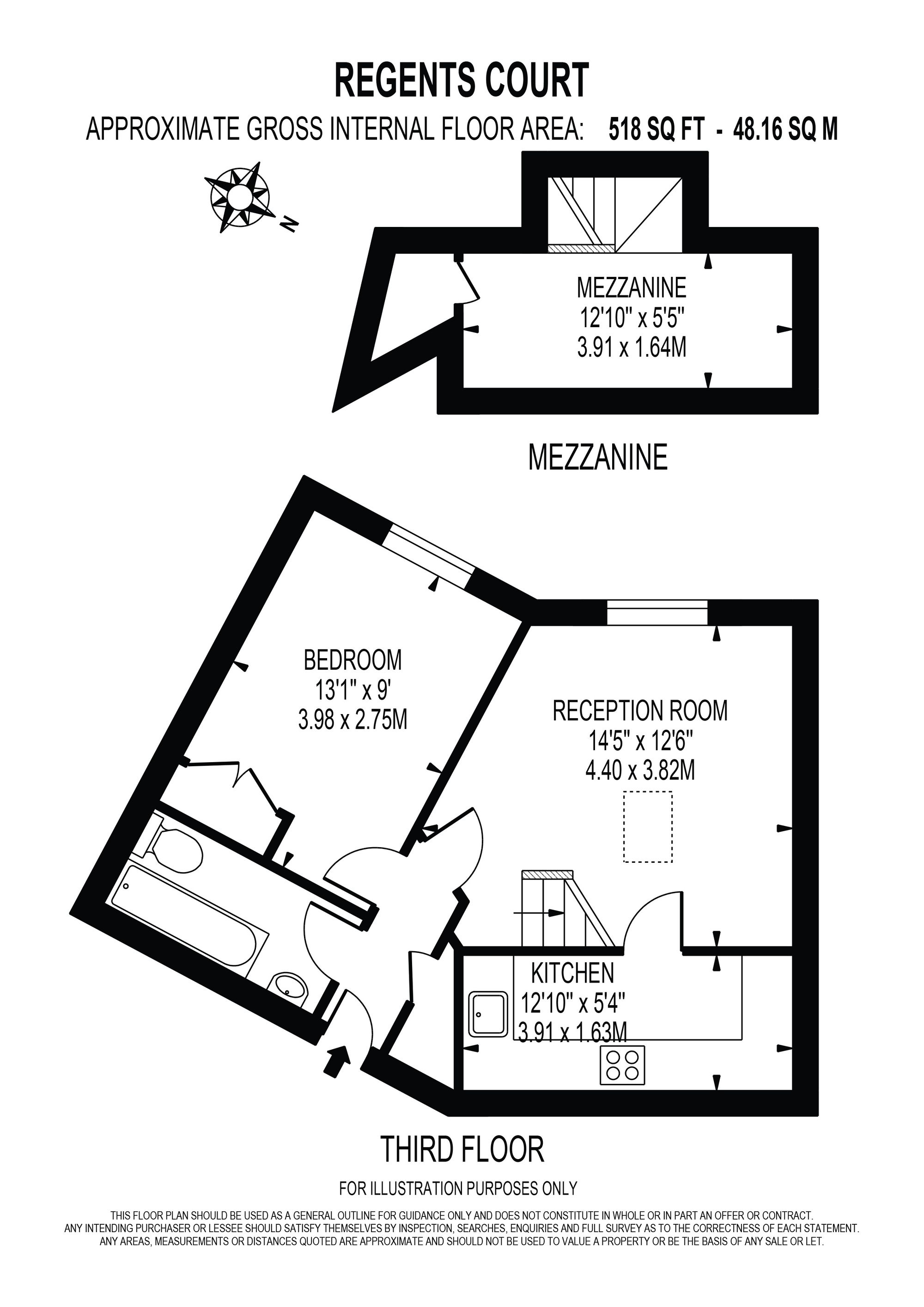 Flat 117, Regents Court Sopwith Way, Kingston Upon Thames floorplan